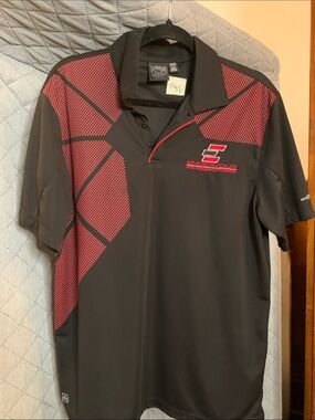 Men’s Black & Red Performance Polo
